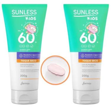 Imagem de Prot solar fps60 kids 200g sunless toque seco combo 2 und - FARMAX