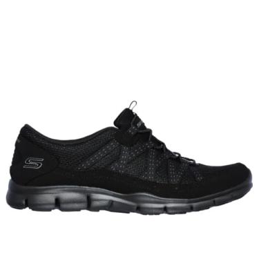 Imagem de Skechers Tênis feminino Gratis para passeio, Preto/Preto Bbk, 34