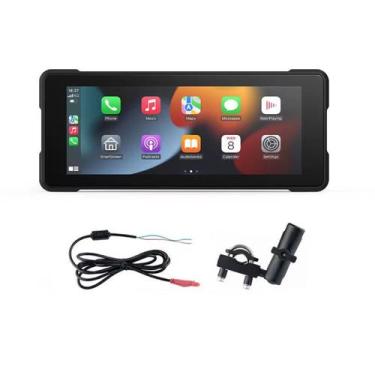 Imagem de Central Multimídia Motos Tela de 7" CarPlay Android Auto e Conexão Blu