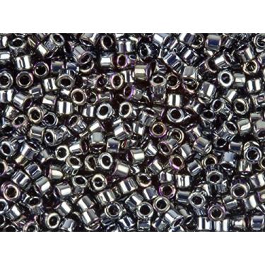 Imagem de Aço escuro metálico (Db26) Delica Myiuki 11/0 contas de semente tubo de 7,2 gramas aproximadamente 1400 contas
