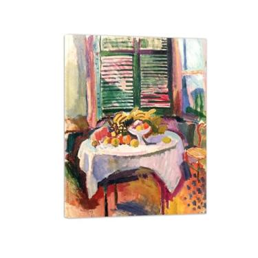 Imagem de Pinturas a Óleo Famosas - Imagem de Arte Clássica - Natureza Morta com Janela - Impressão Giclée em Tela - Pôster e Impressões Prontas para Pendurar Tela Embrulhada 20x25cm8x10in