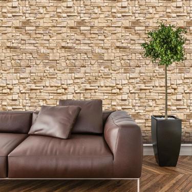 Imagem de Papel de Parede Adesivo  Pedra Lavável Cozinha 3 metros