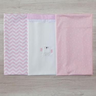Imagem de Kit Para Bebe Cueiro 3 Peças Varias Estampas - Miguel Baby, Ursa polar