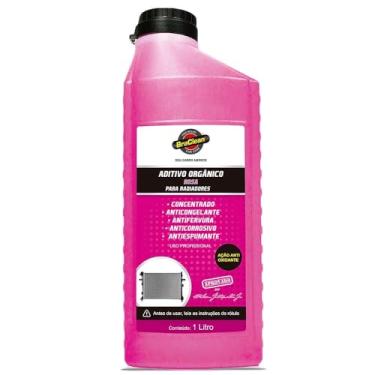Imagem de Aditivo Orgânico para Radiador, Rosa, Concentrado, Anticongelante e Anticorrosivo, 1 Litro - BraClean