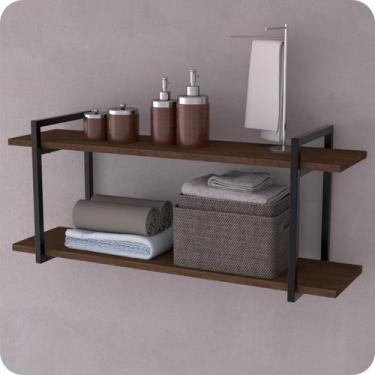 Imagem de Prateleira Estilo Industrial Banheiro Parede GND PM 120cm - CromoShop