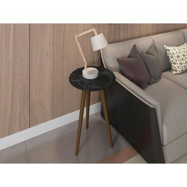 Imagem de Mesa de Apoio Brilhante Nero Pintura Efeito Mármore