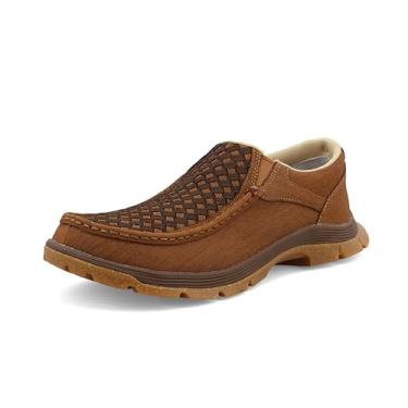 Imagem de Twisted X Tênis masculino Basket Weave Chukka Moc Toe - Mfs0002, Argila e cacau, 39