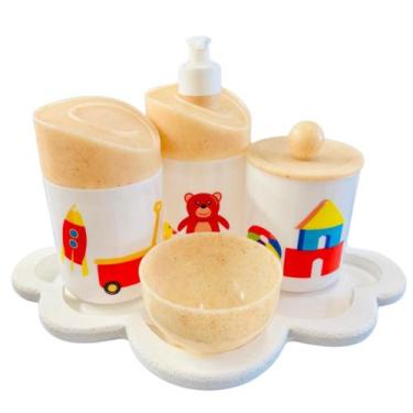 Imagem de Kit Higiene Baby Brinquedos Menino e Menina c/bandeja em MDF - Dóia Ki