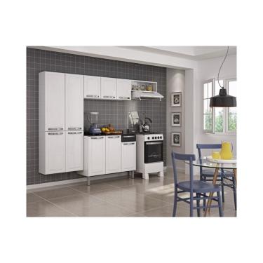 Imagem de Cozinha Completa de Aço com Balcão Itatiaia Rose - Cor Branca e Preta