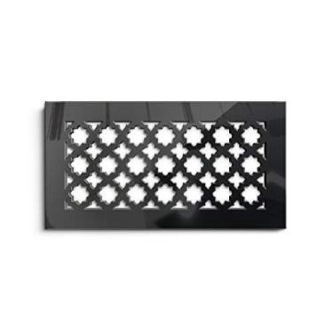 Imagem de SABA Home Decor Capa de ventilação espelhada preta - edição limitada registro de parede de ar 15.2 cm x 20.3 cm abertura do duto (20.3 cm x 25.4 cm geral) grade de fibra de vidro acrílica para paredes