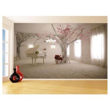 Imagem de Papel De Parede 3D Musica Piano Branco Cenário 3,5M Mus114 - Você Deco