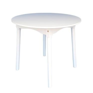 Imagem de Mesa De Jantar Colonial Brisa Rústica 90cm Redonda em Madeira e Tampo 