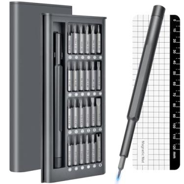 Imagem de Conjunto de mini chaves de fenda de precisão 25 em 1: presentes de dia dos namorados para ele, conjunto de ferramentas de brocas pequenas, para homens e meninos, kit de ferramentas de reparo de torque