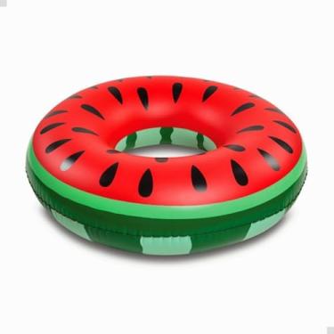 Imagem de Boia Em Fomato De Melancia Circular Gigante 90cm Grande Inflável Piscina Praia Clube