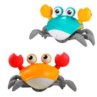 Imagem de Brinquedo Infantil Caranguejo Fujão c sensor e com música interativa para crianças