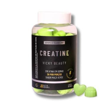 Imagem de CREATINE - Creatina em Goma Sabor Maçã Verde (60 gomas) - VICKY BEAUTY