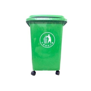 Imagem de Lixeira Verde Lata Lixo Multifuncional Espessa Para Áreas Externas Lata Lixo Industrial Comunitária Com Rodas Lixeiras Internas/externas(50L)