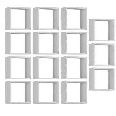 Imagem de Kit 15 Nichos Organizador 30x30cm Branco