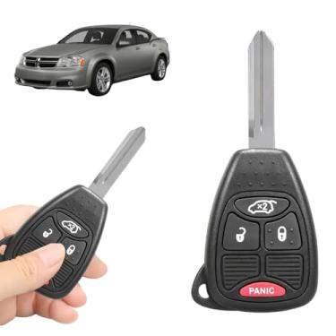 Imagem de Boxonly Chaveiro de carro remoto de entrada sem chave de substituição - compatível com Dodge Avenger 2008 a 2013 e Dodge Charger 2005 a 2007, FCC ID M3N5WY72XX M3N65981772, 315MHz, 4 botões