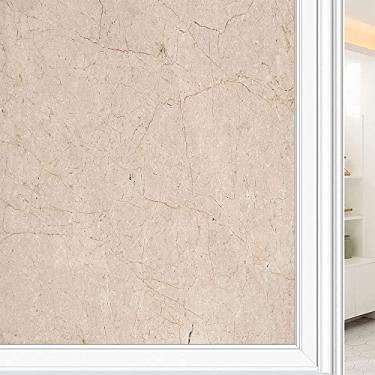 Imagem de Película de janela 3D de mármore, textura de estilo mármore, para porta de vidro, banheiro, sala de estar, L90 x C 190 cm