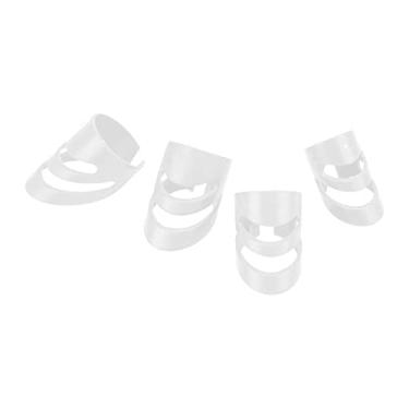 Imagem de 4pcs guitarra de dedo colheita de dedos de proteção de instrumentos de instrumentos Conjunto de acessórios para Bass Banjo (Branco)