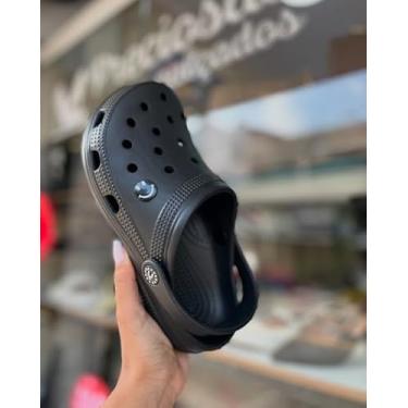 Imagem de Babuche Tradicional em EVA, Leve e Confortável, Sandália Estilo Crocs, Preto