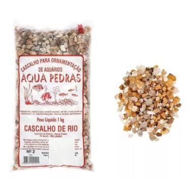Imagem de Cascalho De Rio Para Aquários Terrarios E Jardim N2 1kg - Aqua pedras