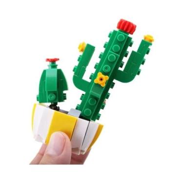Imagem de Crianças DIY Simulação Suculentas Bonsai Cacto Aloe Vera Blocos De Con