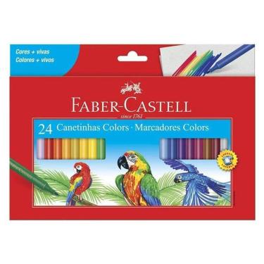 Imagem de Canetinha Hidrográfica Colors 150124czf 24 Cores - Faber Castell