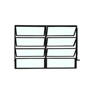 Imagem de Vitro Basculante 2 Seções Preto 80x120 Linha Esmeralda Vidro Liso