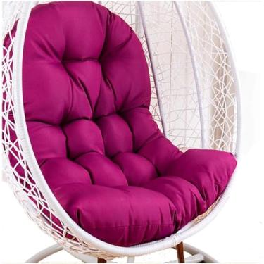 Imagem de Cadeira De Rede Pendurada à Prova D'Água - Almofadas De Cadeira Ao Ar Livre Resistentes Ao Sol E Duráveis Para Substituição De Verão, Purple