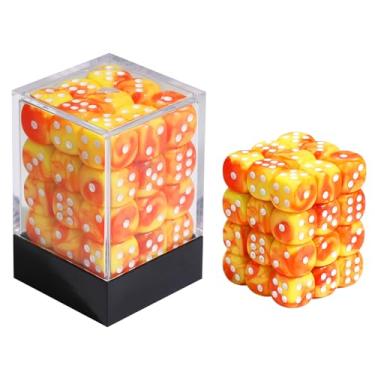 Imagem de FIGURESLAB 36PCS 12mm 6 Sided Mini Dice Set with Box, D6 Standard Game Dice 6 Sided Polyhedral Dice Set, Compatible with Yahtzee RPG D&D MTG Table Board Games Classroom Math Teaching