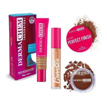Imagem de Kit Completo Maquiagem Presente Mães Namoradas Pele Morena - Dermachem