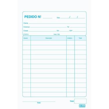 Imagem de Talão de Pedido 1/32 Pequeno 40x2 Vias - 50 Folhas - Tilibra, Único