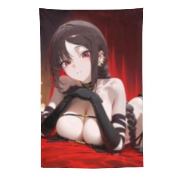 Imagem de LIEGBMEU Sexy Bikini Hot Anime Girl Tapeçaria 152.4 cm x 228.6 cm Interior Exterior Wall Quilt Art Decoração de Tapeçaria Caprichosa, AF116