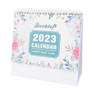 Imagem de AAPIE Calendário de mesa em pé 2023-2024 2023 calendário de mesa pequeno para decoração criativa de mesa