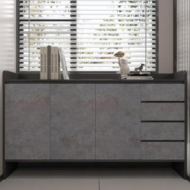 Imagem de POWTICK Papel de parede de concreto cinza, papel de parede autoadesivo texturizado 3D fosco à prova d'água para academia, café, 41 x 299 cm