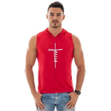 Imagem de Camiseta Regata Masculina Capuz Machão Academia Treino Religiosa - DuC