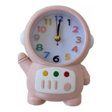 Imagem de Relógio De Mesa Com Alarme Estilo Astronauta Analógico - altomex, Rosa