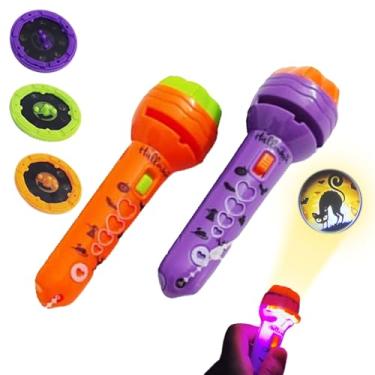 Imagem de Rrlihjgu Lanterna de projetor de Halloween, projetor de lanterna infantil,Lanterna brinquedo infantil para Halloween - Lâmpada noturna com interativo pai-filho para meninos para sala