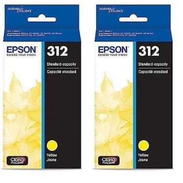Imagem de Cartucho de tinta Epson T312 Claria Photo HD Amarelo (pacote com 2)