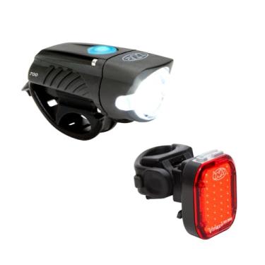 Imagem de NiteRider Swift 700 + Vmax+ 180 Conjunto de luz dianteira e traseira para bicicleta | Luzes dianteiras de 700 lúmens e traseiras de 180 lúmens | Recarregável USB-C, leve IP64, 12 modos totais para