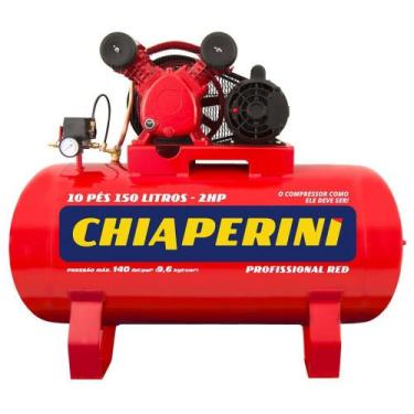 Imagem de Compressor de Ar Red Média Pressão 10 Pés 140PSI 2HP 150 Lit - CHIAPER