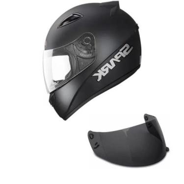 Imagem de Capacete Ebf New Spark Solid Preto Fosco Mais Viseira Fumê, 60