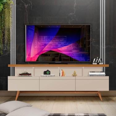 Imagem de Rack Retro Off White Freijó Alemanha Shop Jm