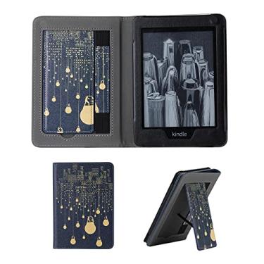 Imagem de GUKSRASO Caso de Suporte para Kindle (11ª Geração, Lançamento de 2022), Capa de Couro PU Premium Com Alça de Mão, Automática de Sono/despertar, Modelo Nº C2V2L3-Light Bulb