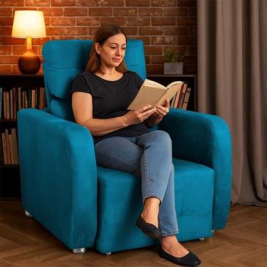 Imagem de Poltrona Reclinavel Sala De Estar Safira Amamentação - B Home Decor, T