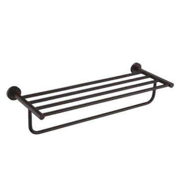 Imagem de Toalheiro de aço inoxidável preto fosco para parede, toalheiro, saboneteira, suporte para papel higiênico, ganchos para toalhas, acessórios de banheiro opcionais, toalheiro