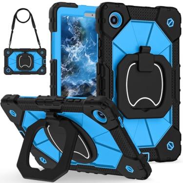 Imagem de ATOOZ Capa para Lenovo Tab One Kids 22.1 cm 2025, capa resistente à prova de choque resistente para Lenovo Tab K9 (TB305F) com alça de ombro e suporte para lápis (azul)