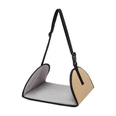 Imagem de Generic Apoio para os pés de avião, rede para pés de viagem, alça ajustável, ergonômico, apoio para os pés, para as pernas para casa, escritório, carro, mesa, Cáqui